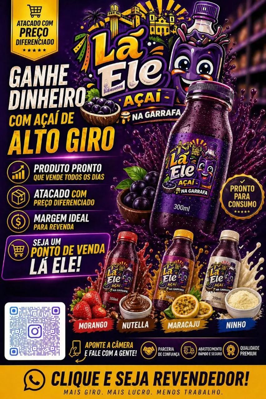 Açaí Lá Ele na garrafa ( Representante )