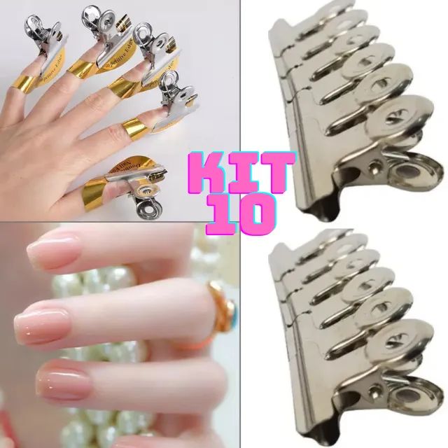 Kit Com 10 Presilhas para Curvatura Em Unhas _ BE13