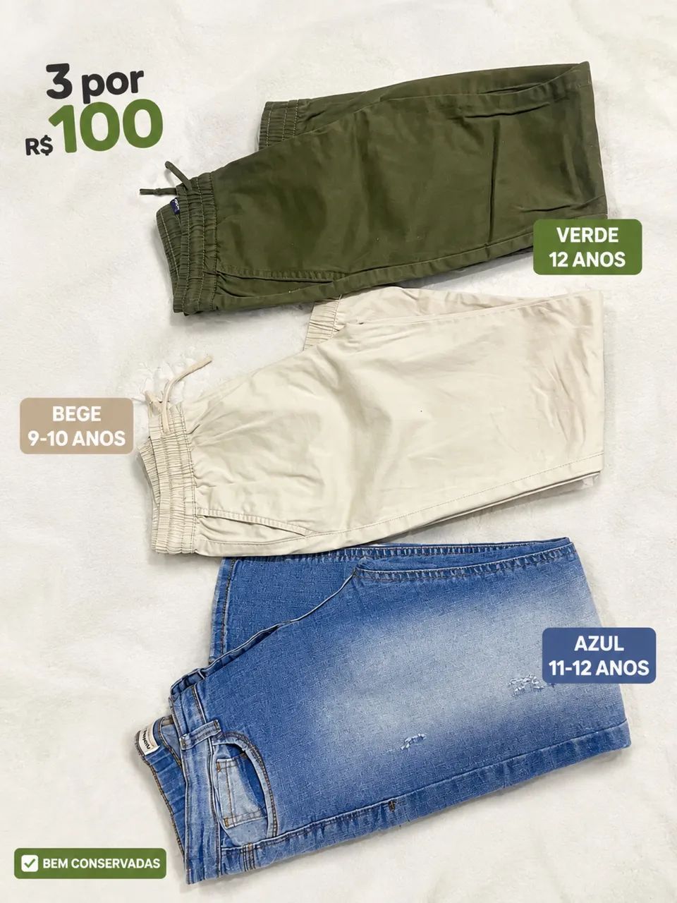 Calça jeans infantil excelente