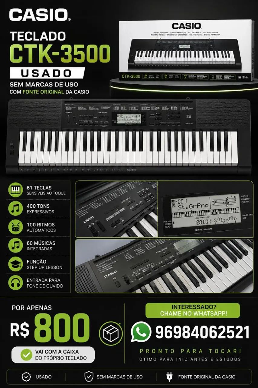 Teclado Casio CTK3500