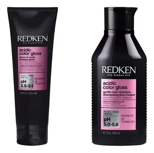 Máscara e shampoo para cabelos coloridos 