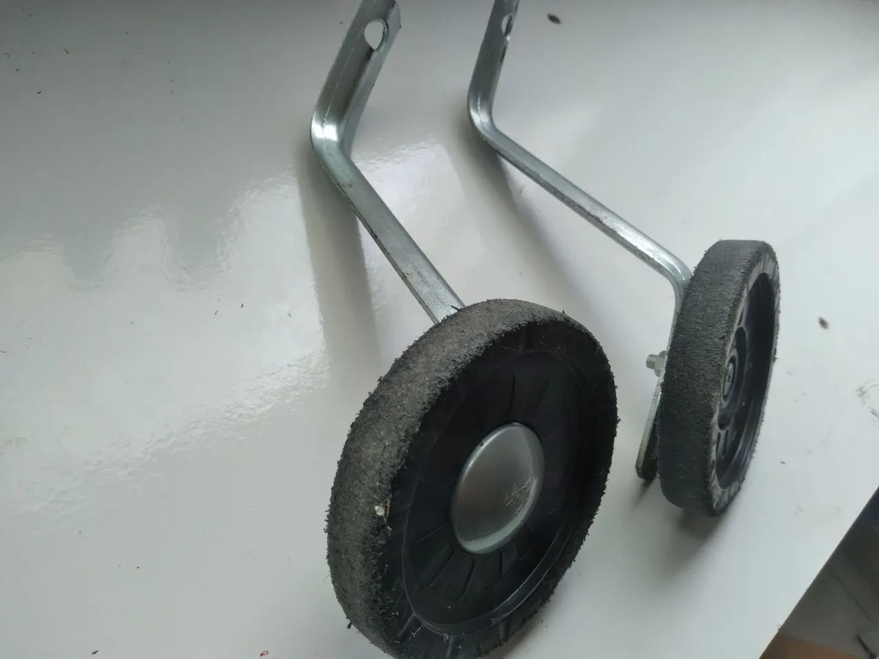 Par de Rodinhas de aço para bicicleta infantil aro 16 - Foto 4