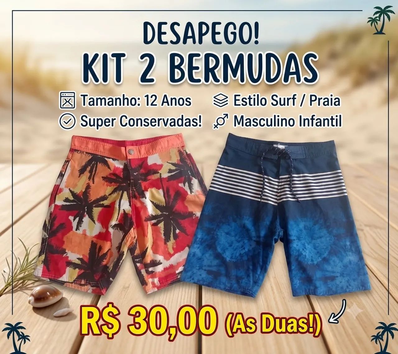 Lote de bermudas infantis - Foto 2