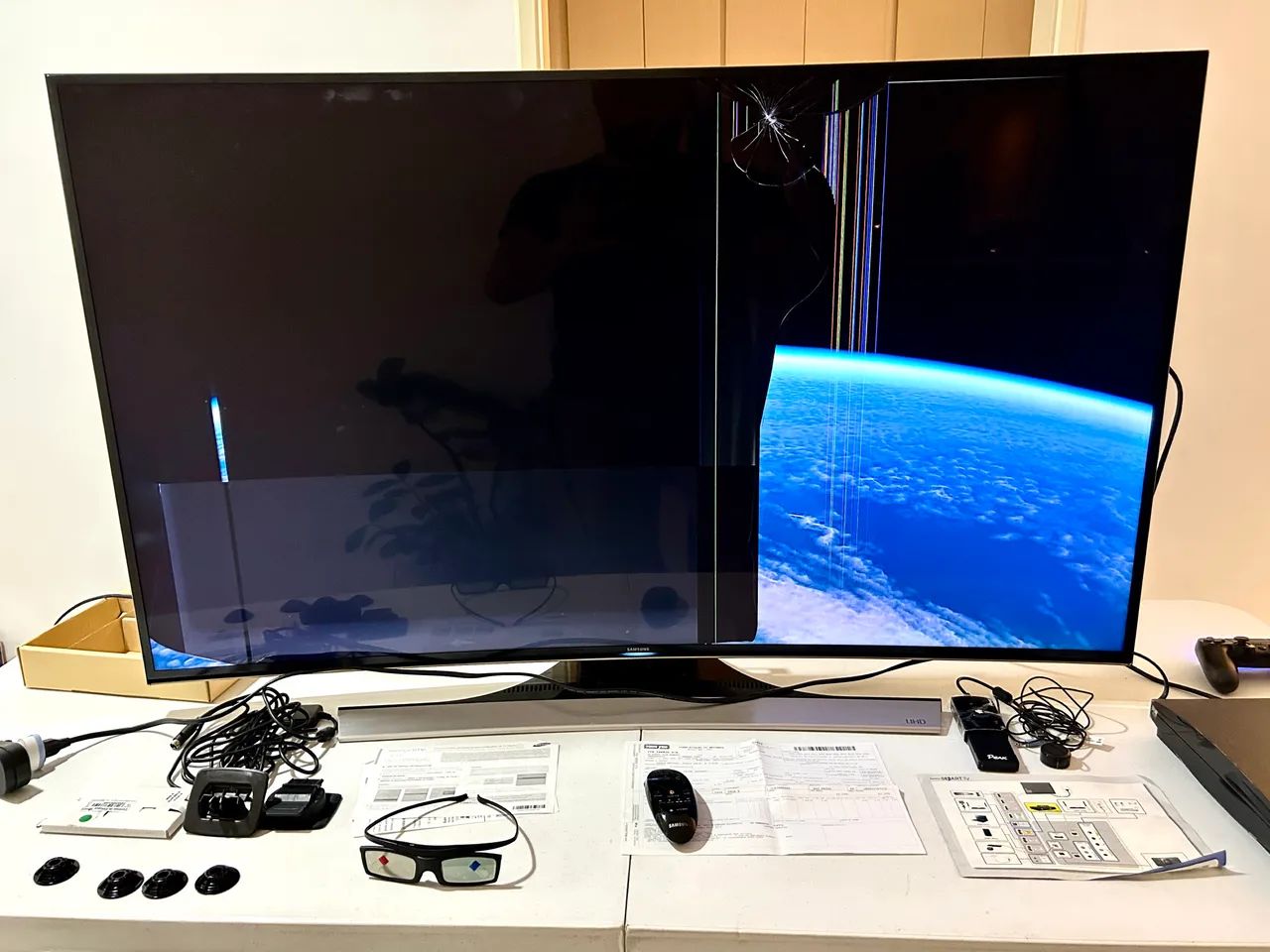 TV Samsung 55? Curva 4K UN55HU8700 Completa | Para Peças ou Reparo | Acessórios Originais - Foto 2