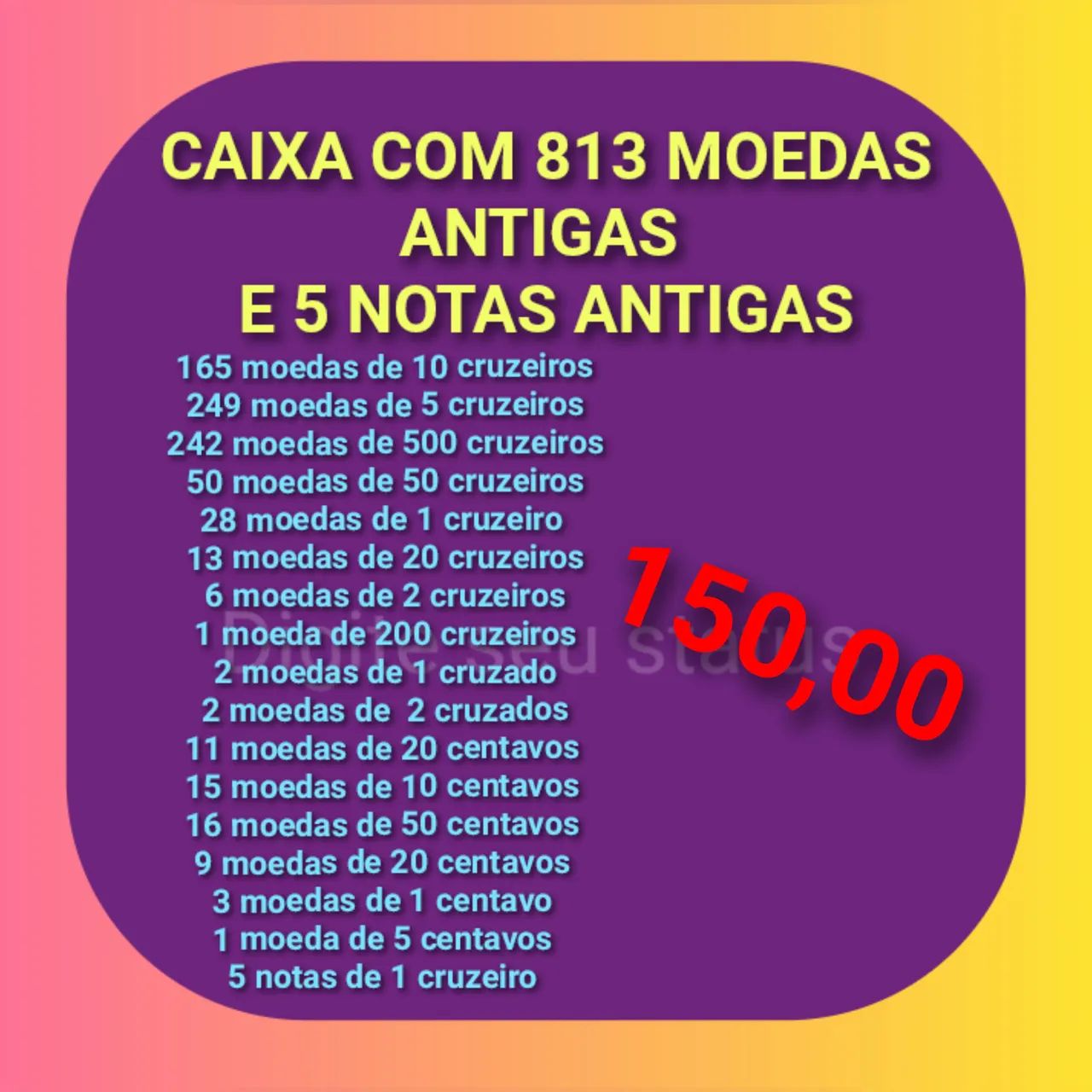 Moedas e notas antigas 65573801097217120