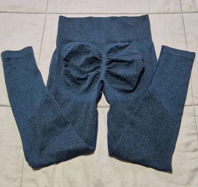 Calça Legging Sem Costura - AZUL - Foto 4