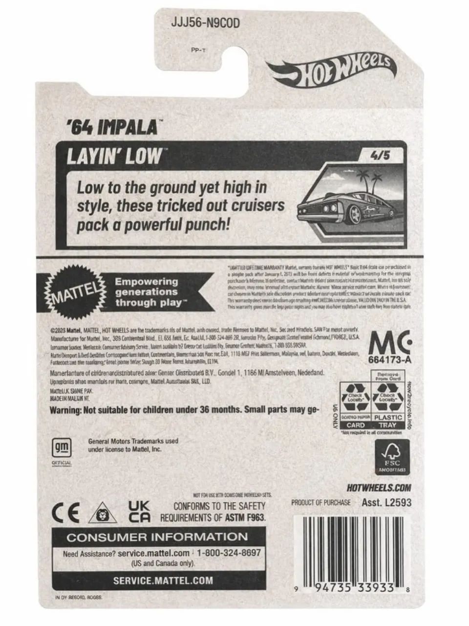 Hotwheels Carrinho 64 Impala Layin' Low 4/5 Azul-turquesa - Foto 2