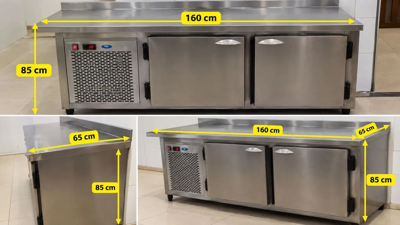 Balcão refrigerado 220v Inox profissional  - Foto 3