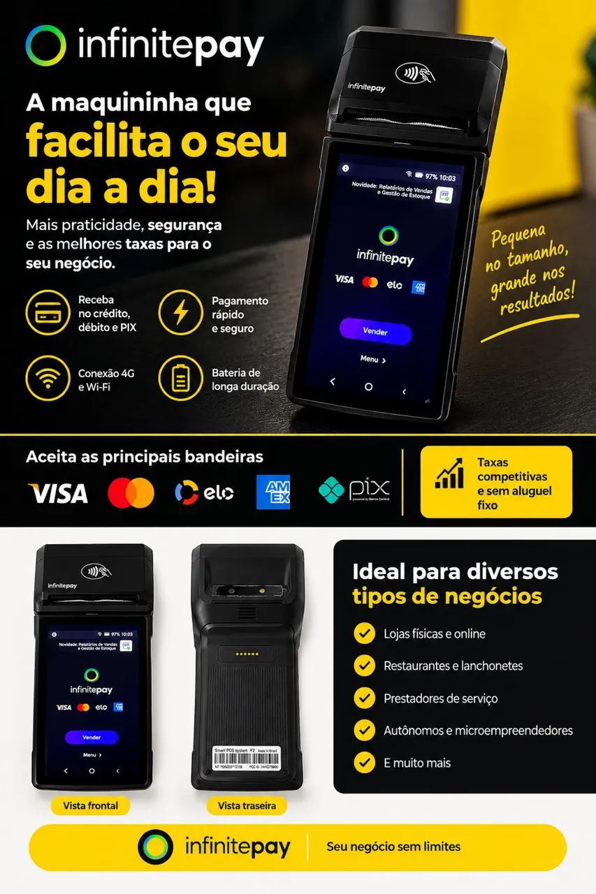 Maquininha de Cartao InfinitePay Usada