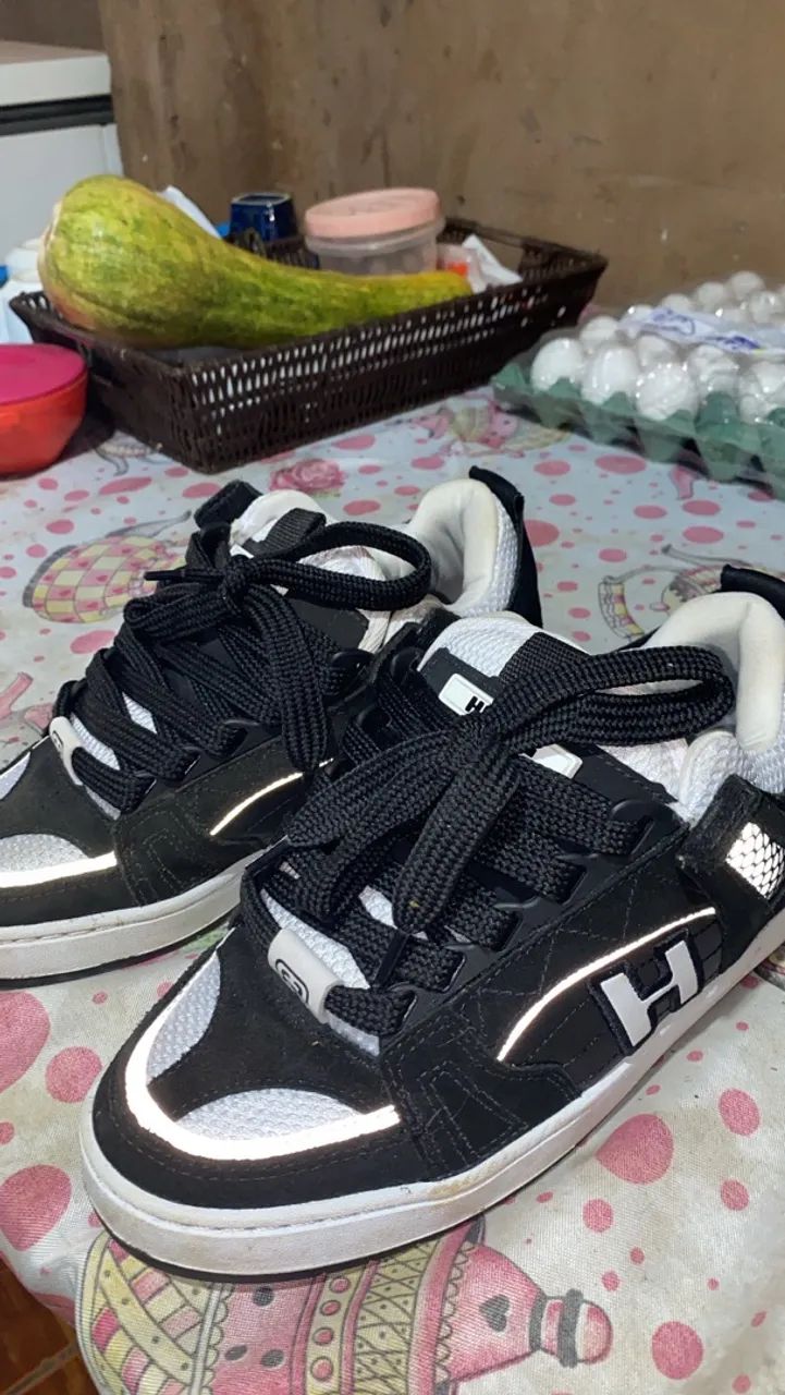 Tênis hocks preto refletivo N40  - Foto 3