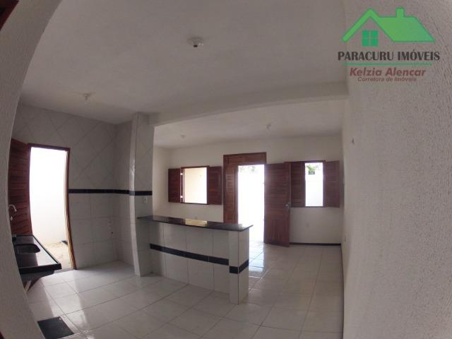 Ampla casa nova de três quartos financiada em Paracuru - Foto 5