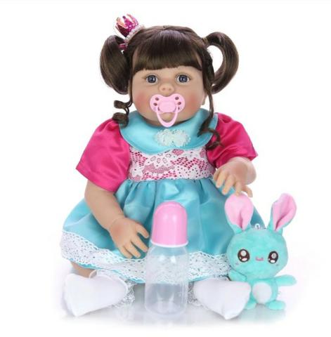 Bebê Reborn Boneca Grande Toda de Silicone 57Cm - Foto 4