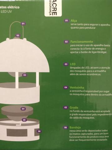 Mata Mosquito Luminária Led - Novo - Foto 5