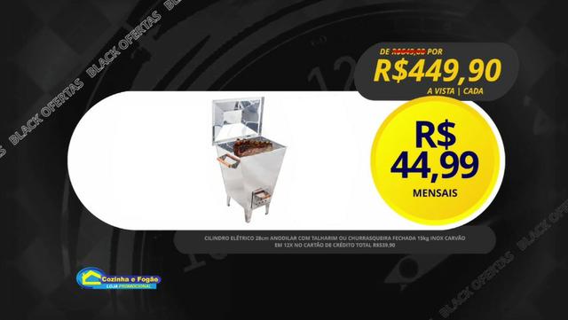 Churrasqueira inox 15kg fechada