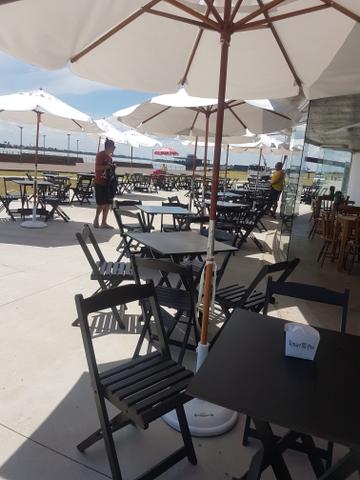 Comjunto de mesa dobrável de madeira - Foto 4