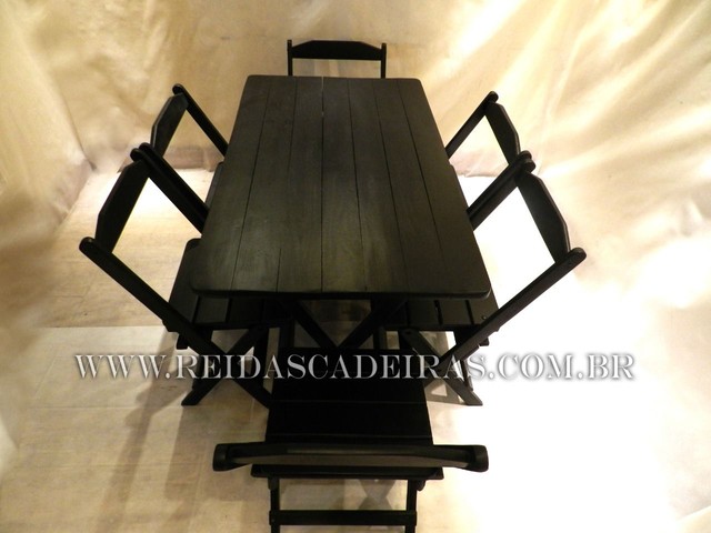 Conjunto de mesa retrátil de madeira para restaurante 
