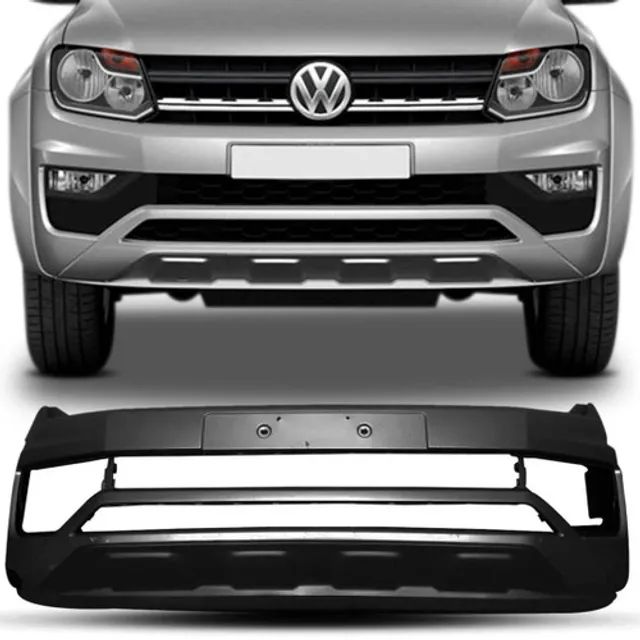 Parachoque Volkswagen Amarok 2017 - CD/CS - Dianteiro Preto - Furo Farol Auxiliar - TYG