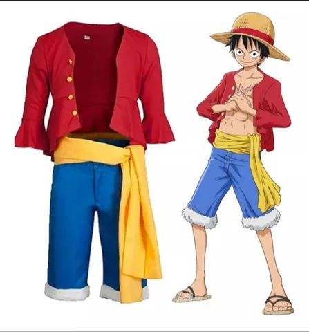 Camiseta infantil Monkey D. Luffy azul, One Piece