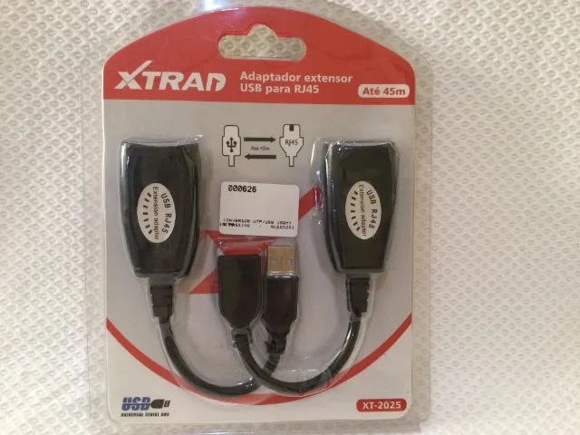 Adaptador Extensor USB Para RJ45 Cabo De Rede Cabo Extensor XTRAD - XT2025 - Foto 2