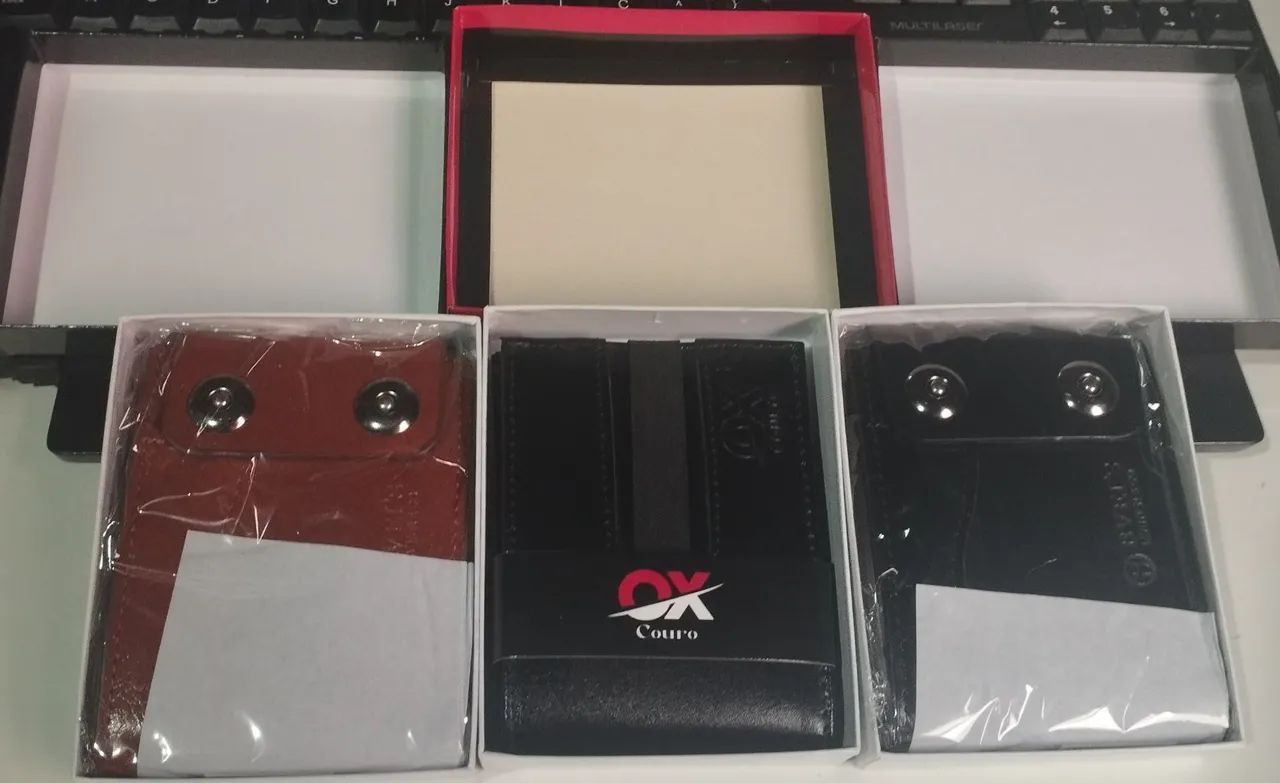 Carteira de Bolso Bolsa carteira  preta marrom - Foto 2