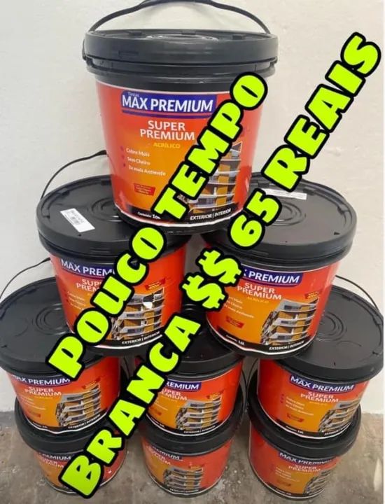 Tinta branca $$ 65 reais ótima qualidade boa cobertura  - Foto 3