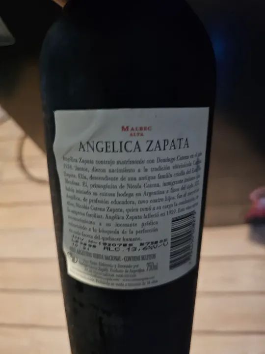 Vinho Angelica Zapata Malbec 2019 - Foto 2