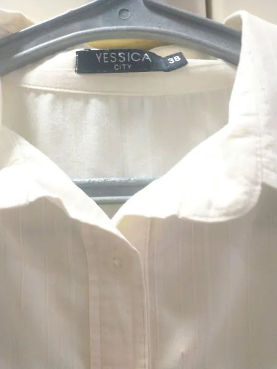 Camisa branca / creme - Foto 5