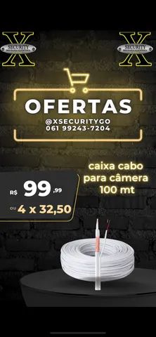 Cabo para câmera caixa 100 mt