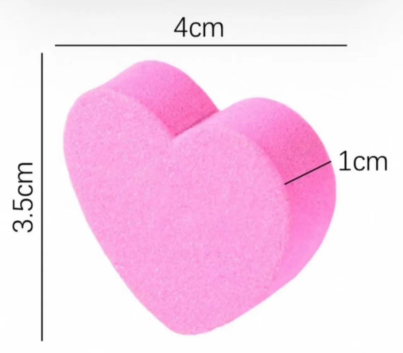 Kit com 10 unidades Mini Lixa de Unhas em Formato de Coração - Cor Rosa - Foto 4