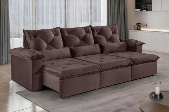 sala sofa retratil e reclinavel de 5 lugares - Foto 4