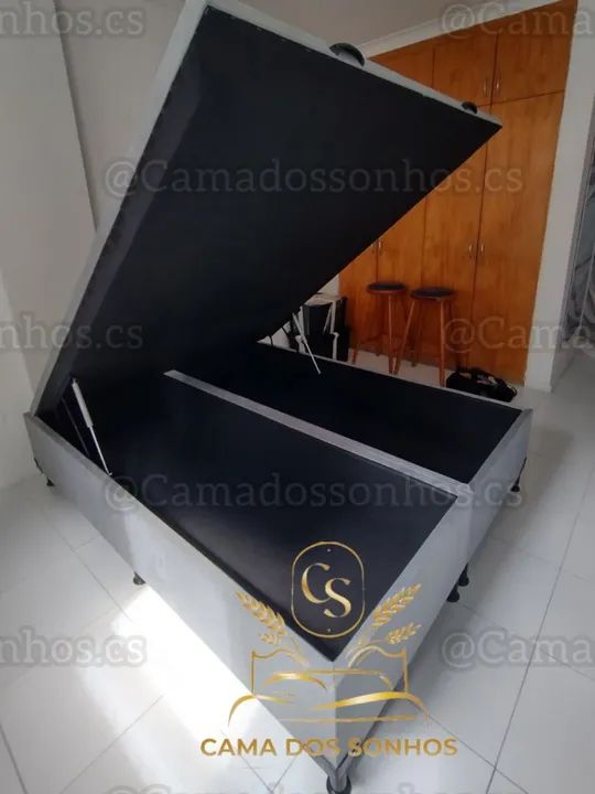Cama Box com Baú - Queen Size - Nova - Foto 2