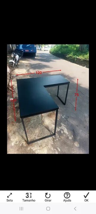 Mesa em L estilo industrial  - Foto 5