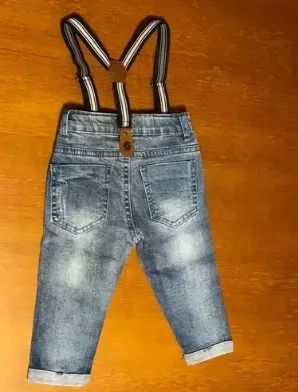 Conjunto Duas Peças Bebê Calça Suspensório + Camisa - Foto 4