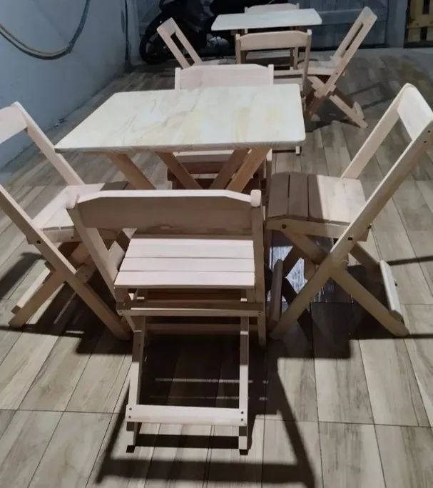 Jogo de mesa e cadeiras dobráveis  - Foto 3
