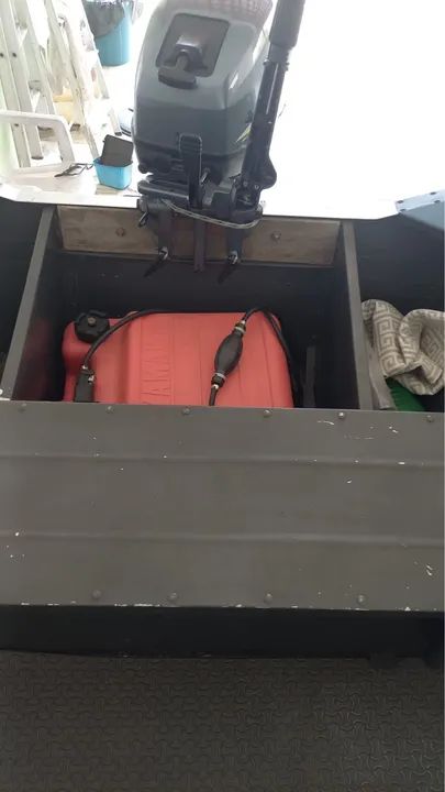 Barco de alumínio 4.2m Tucunaré com Motor Yamarra15HP - Foto 4