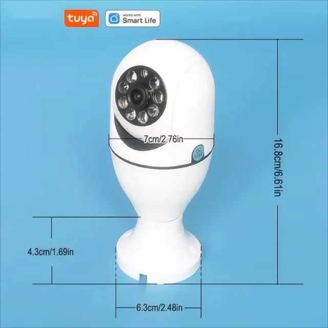Câmera Lâmpada Wifi Tuya, Segurança Residencial,  Baba Eletrônica - Foto 2