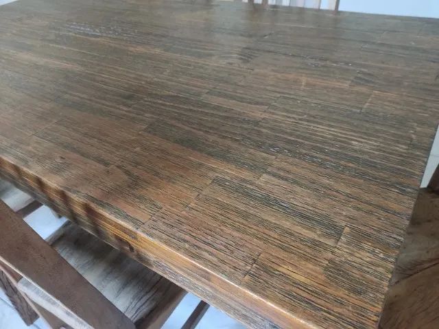 Mesa 6 Cadeiras Peroba Rosa Demolição Rustico Muito Lindo Retangular - Foto 3
