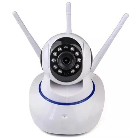 Câmera de segurança Ip Sem Fio 360° 3 Antenas Hd Wifi Visão Noturna Alarme - Foto 2