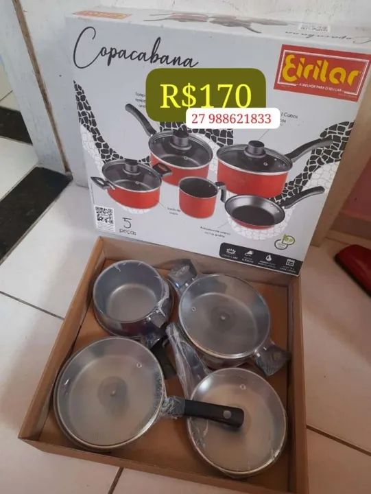 jogo de panelas 5 peças 