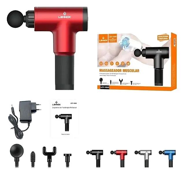 Aparelho Portátil Massageador Elétrico Recarregável Lehmox LEY-1849