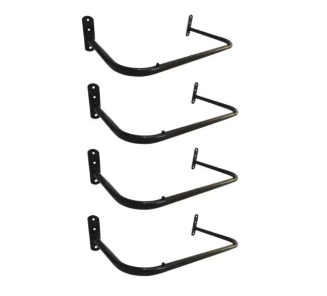 Arara De Parede Para Roupa Loja Casa Reta 1,20m Kit Com 4 Pç - Foto 3