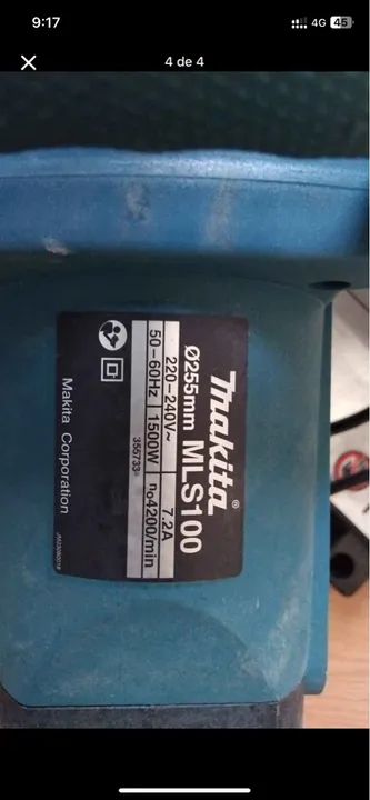 Esmerilhadeira Angular Makita MLS100 255mm 1500W