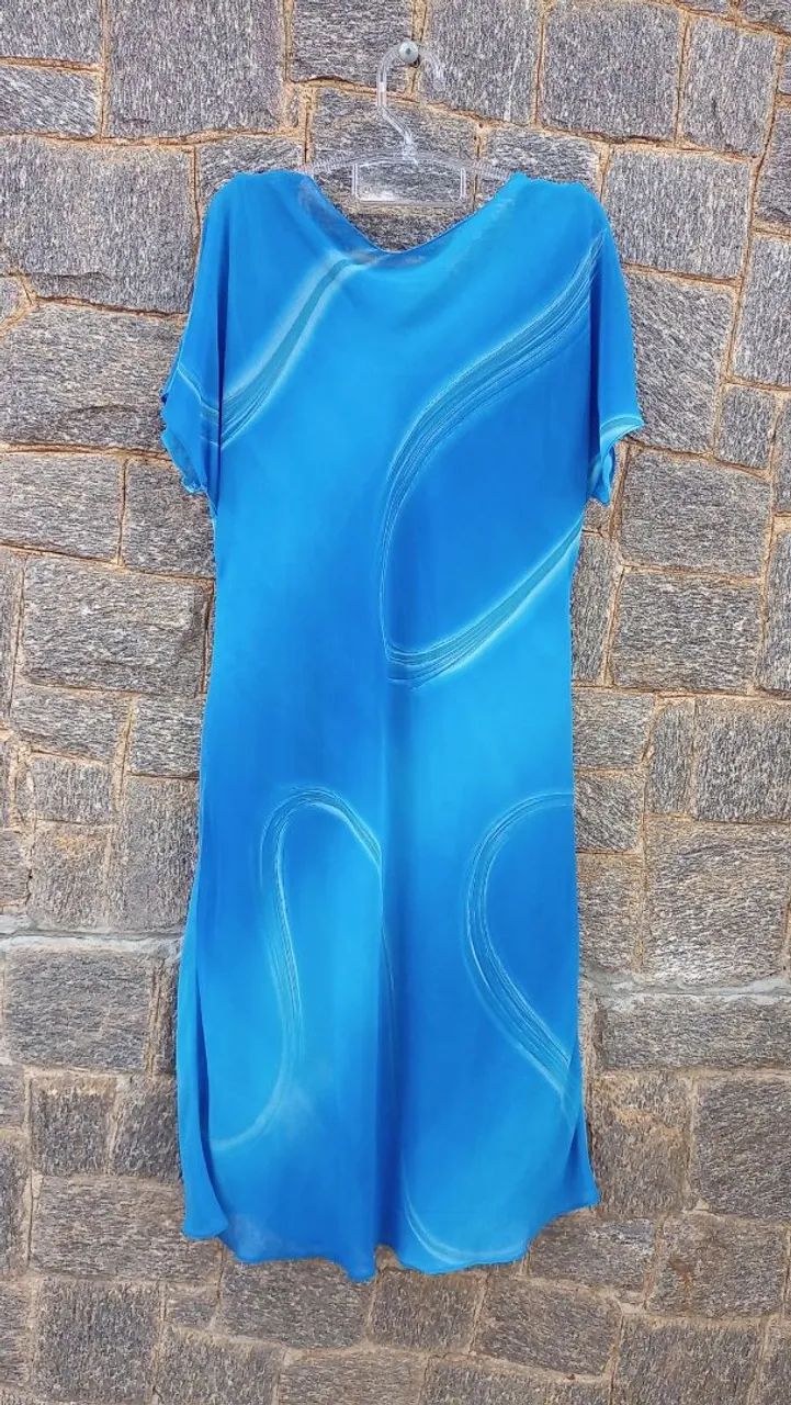 Vestido midi Oberon duplo tam 42 - Foto 4