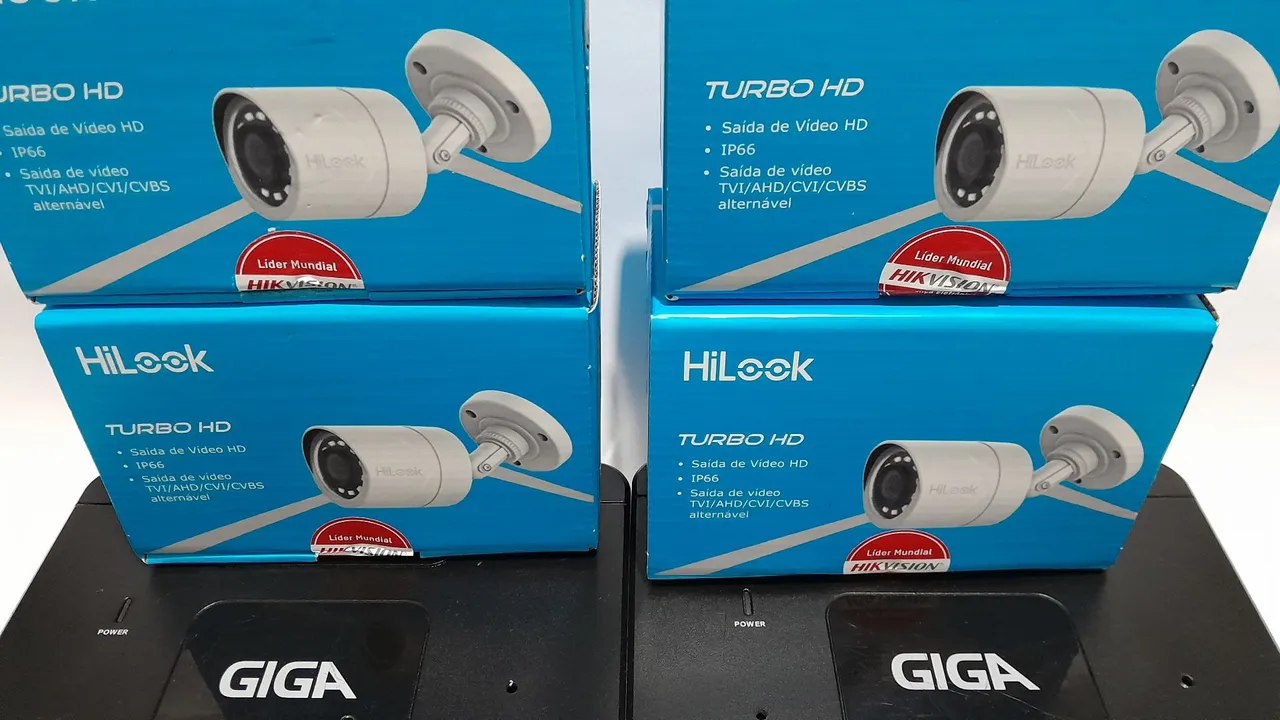 DVR GIGA MAIS CÂMERAS DE Segurança Hilook Turbo FUL HD