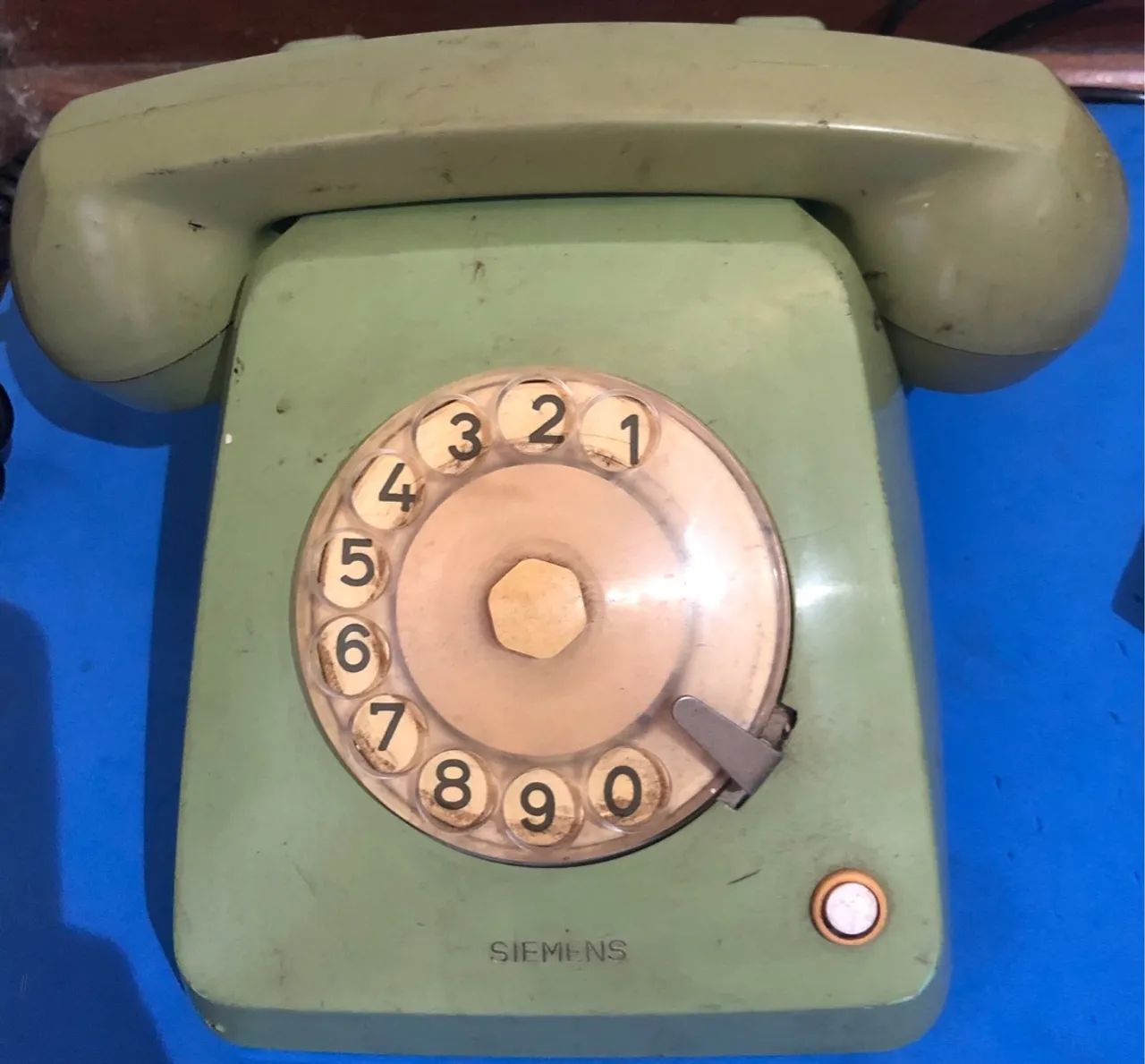 Telefone antigo Siemens verde
