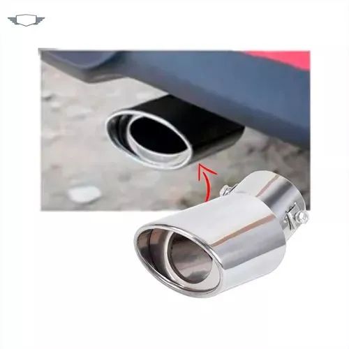 Ponteira escapamento CURVO Universal com bocal ovalado encaixe Honda CRV Civic fit e outro - Foto 2