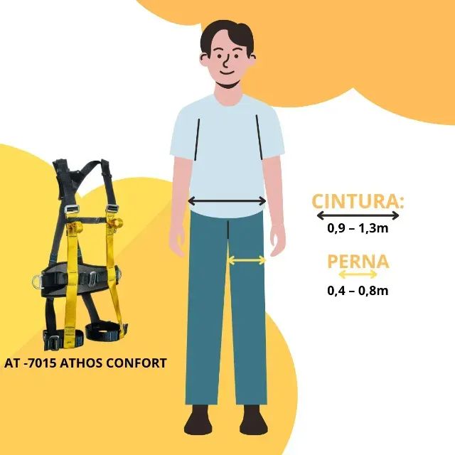 Cinto Seg. Paraquedista 7015 Athos Confort + Talabarte Yfe - Foto 2