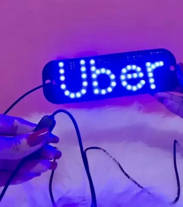 Placa Led USB para Carro (Motorista de Aplicativo) Ubr