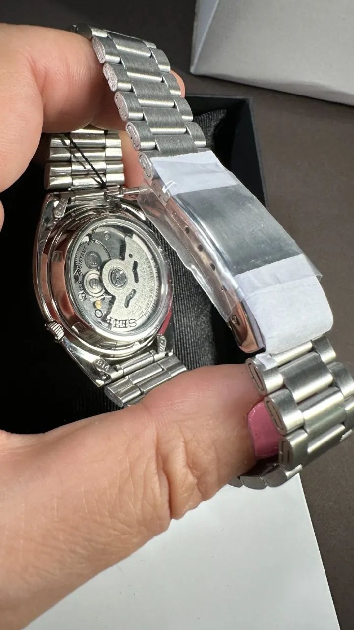 Relógio Seiko 5 Automático Snxs75k (cal.7s26) 37mm Novo Original - Foto 3