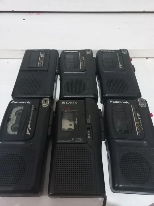  6 Gravador de Microcassete  5 Panasonic 1 sony - Foto 3